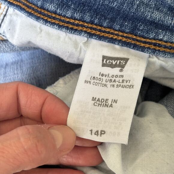 Levis 515 Bermuda Shorts 14P Capri Stretch Pocket Flap Faded Granny‎ 14 Inseam - Picture 11 of 12